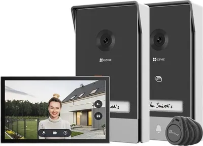 Immagine prodotto di Ezviz HP7 Kit Videocitofono 2-Entry con Schermo Tattile 7 Pollici e Visione Notturna