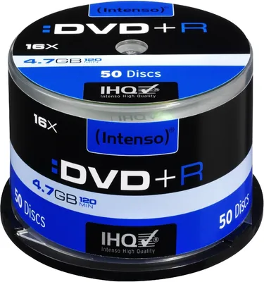 Produktbild von Intenso DVD+R 4,7 GB 16x Speed - 50stk Cake Box