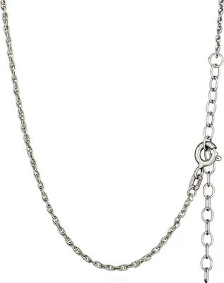 Produktbild von Längenverstellbare Kordelkette 45+5cm 925 Silber oxidiert 1,45mm breit Halskette