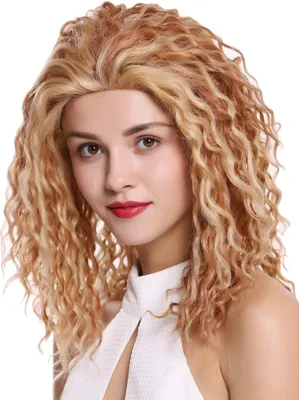 Produktbild von WIG ME UP Perücke Echthaar lang Locken Lace-Front Kupfer Blond Mix UR-016-HH-LF-30/27/613