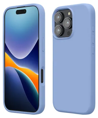 Produktbild von kwmobile Handyhülle für iPhone 16 Pro Hülle, für iPhone 16 Pro Case - Hülle Silikon - kabelloses Laden - Lavendelblau