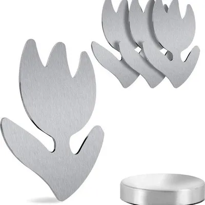 Produktbild von Famanu Tischdeckenbeschwerer - Magnetische Tischdeckenbeschwerer - 4 Stück - Silber