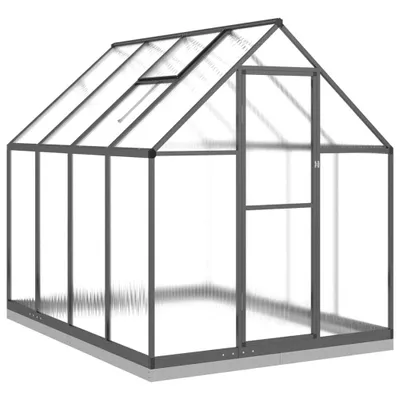 Obrázok produktu pre Skleník so základovým rámom antracitový 224x169x202 cm hliník