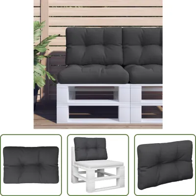 Produktbild von The Living Store Palettenkissen Schwarz 50x40x12 cm Stoff