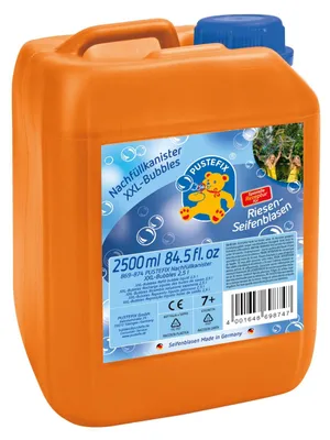 Produktbild von Seifenblasenflüssigkeit Riesenseifenblasen - 2,5 Liter - Orange - Für Partys