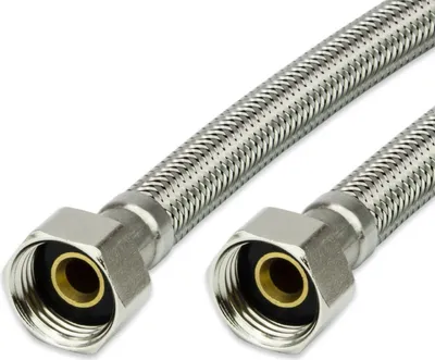 Produktbild von AWM Edelstahl Flexschlauch (DN8) 1/2" ÜM x 1/2" ÜM - 150 cm Armaturn Panzerschlauch Sanitär Hauswasserwerk