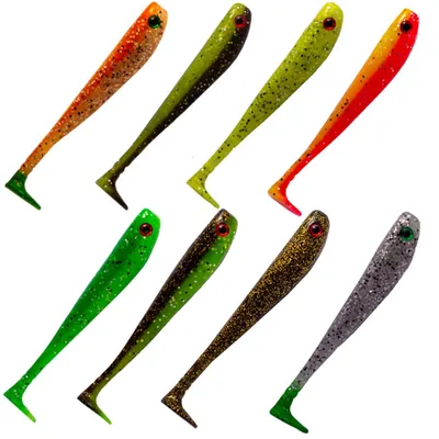 Produktbild von GapShad Gummiköder 11,5cm - 4 Gummifische, Farbe:Chartreuse-Motoroil