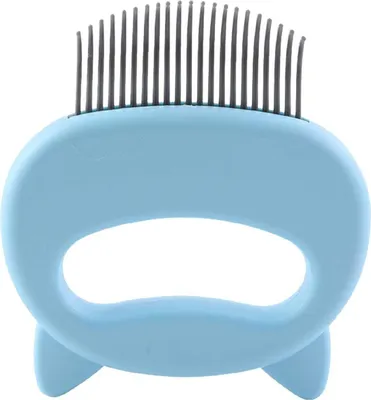Produktbild von Haustierkamm mit Katzendesign - Blau