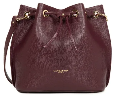 Image de Lancaster Sac bourse A lacets coulissants M Alba Double Bordeaux foncé