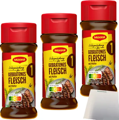 Produktbild von Maggi Würzmischung Nr. 1 Gebratenes Fleisch 3er Pack (3x78g Glas) + usy Block