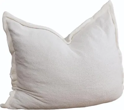 Image de Pouf bouclette déhoussable BANANAIR 180 x 140 cm blanc
