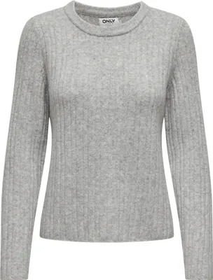 Produktbild von Only ONLJEANETT LIFE L/S RIB O-NECK CC K Light Grey Melange L