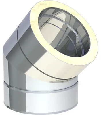 Produktbild von Jeremias DW-ECO 2.0 Doppelwand Edelstahl Abgassystem 450mm Winkel konfigurierbar 1-44 Grad  hochtemperaturbeständig