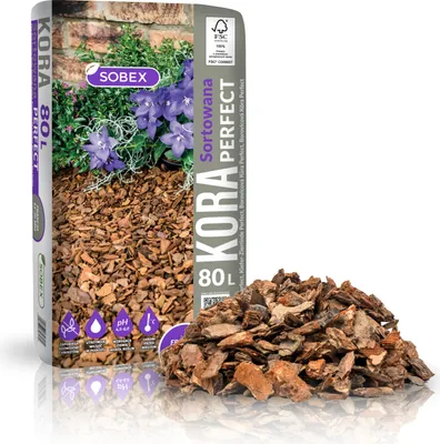 Obrázek produktu pro Mulčovací kůra z borovice Perfect 80 L - dekorativní kůra - očištěná - frakce (15-30)