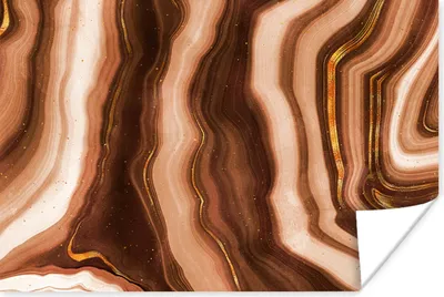 Produktbild von MuchoWow® Poster Achat - Braun - Gold - Geode Stein 60x40 cm - Schlafzimmerdekoration