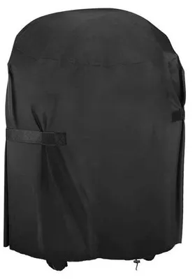 Produktbild von Grillabdeckung, robuste Grillabdeckung, 210D Oxford-Gewebe für den Außenbereich, rund, wasserdicht, winddicht, reißfest und UV-beständig (77 x 90 cm)
