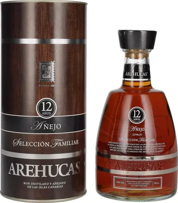 Image de Ron Arehucas 12 Años Añejo Selección Familiar 40% Vol. 0,7l en boîte cadeau
