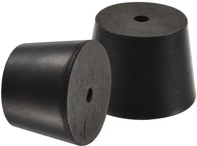 Immagine prodotto di Tappi in gomma 10-37 mm neri, 10 pezzi, per uso domestico e da laboratorio