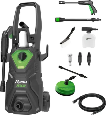 Zdjęcie produktu dla Myjka ciśnieniowa – Pistolet do mycia – Wąż wodny – Moc silnika: 1600 W – Maksymalne ciśnienie: 130 barów