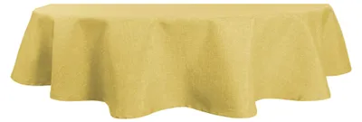 Produktbild von Tischdecke oval gelb 160x260 cm Leinenoptik Lotuseffekt Tischwäsche Wasserabweisend Tischtuch