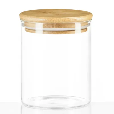 Produktbild von Dimono Vorratsglas Größe S rund (Ø 9cm) - Hochwertige Vorratsdose mit aromadichtem Deckel für Lebensmittel, Gewürze, Tee & Kaffee