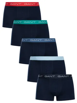 Produktbild von GANT Herren Boxershorts im 5er Pack, Größe XXL, aus Baumwolle, Farbmix