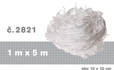 Obrázok produktu pre Biela sieť 5x1 m, veľkosť ôk 10x10 cm, Biela sieť