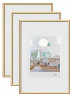 Fotolijsten-Set 3er-Pack, Gold, 20x25 cm, Kunststoffrahmen