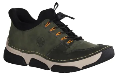 Produktbild von Rieker 45963-54 Damen-Halbschuh, Materialmix, Grün, Leder-Decksohle - Damenschuhe Sneaker, Grün
