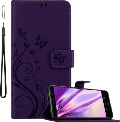 Obrázek produktu pro Cadorabo pouzdro pro Huawei MATE 9 Protective Cover in Purple Pouzdro na mobil Flowers Flower