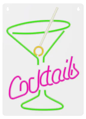 Immagine prodotto di Forever Light Neon PLEXI LED COCKTAILS insegna pubblicitaria multicolore per bar, pub, lampada con dimmer