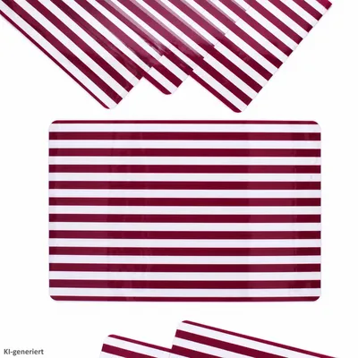 Immagine prodotto di 6 tovagliette trasparenti "Cado Tischset" con motivo "Brombeer" (more), dimensioni 43x28,5 cm, realizzate in PVC, con motivo a righe