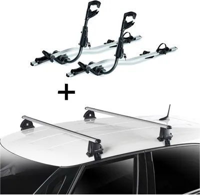 Obrázok produktu pre 2x hliníkový nosič bicyklov Fast Rider + strešný nosič VDP EVO ALU kompatibilný s Citroen AX 5 dverový 1986-1998