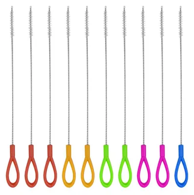 Strohhalm-Reinigungsset 10-tlg. Edelstahlbürsten bunt 19,5 cm