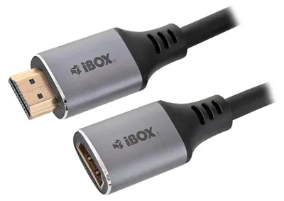 Immagine prodotto di IBox ITVFMHD012: cavo di prolunga HDMI da HDMI a HDMI, risoluzione 4K, con connettori placcati in oro, lunghezza 2 metri