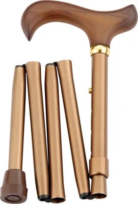 Produktbild von Designer Gehstock Gehhilfe Mini-Faltstock Derby bronze  Germany