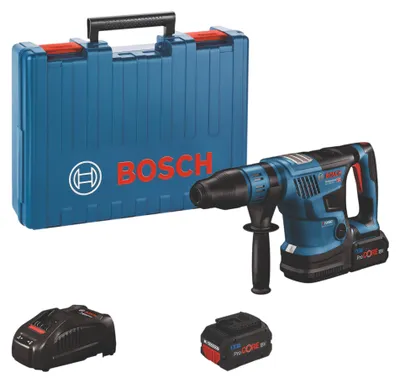 Immagine prodotto di Martello rotativo a batteria BITURBO con SDS max GBH 18V-36 C, 2 batterie ricaricabili, valigetta di trasporto