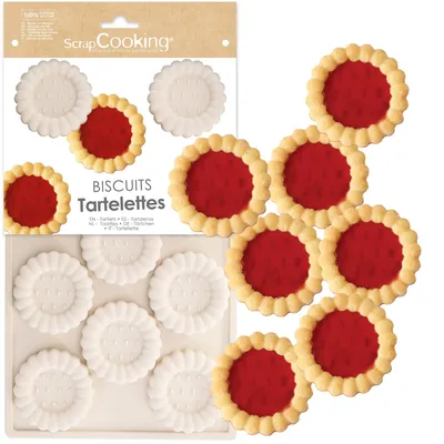 Zdjęcie produktu dla ScrapCooking - Silikonowa forma do 11 małych tart. Forma do pieczenia ciastek i mini tart