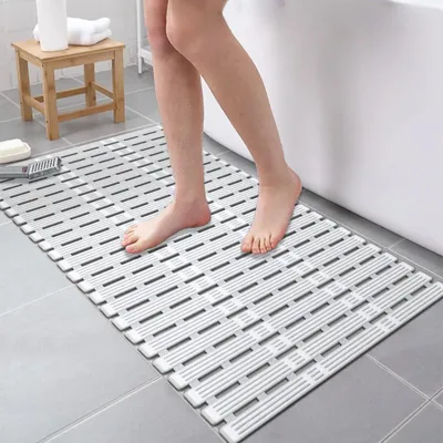 Image de ZOKBOM : Tapis de douche antidérapant, 90 x 40 cm | Tapis de bain avec ventouses puissantes