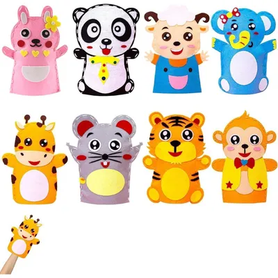 Immagine prodotto di Kit per creare animali di feltro, 8 pezzi, set per il fai-da-te con accessori, adatto a bambini dai 18 anni in su
