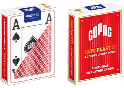Productafbeelding van Copag - Plastic pokerkaarten, jumbo formaat, met 4 symbolen per kaart