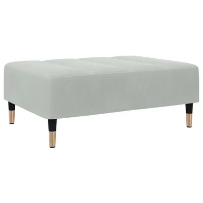 Zdjęcie produktu dla vidaXL Podnóżek jasnoszary 77x55x31 cm aksamitny