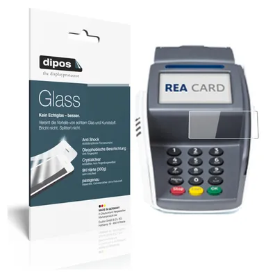 Produktbild von 2x Schutzfolie für REA CARD T7 pro - Anti-Shock 9H Folie dipos Glass Kunststoffglas