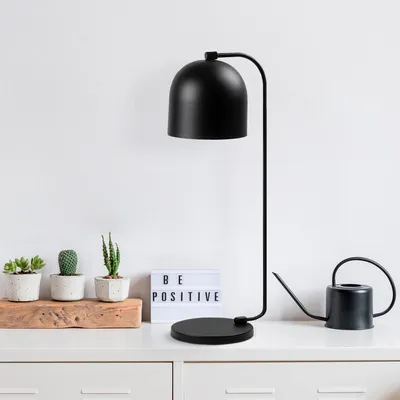 Produktbild von Opviq, Hochwertige Tischlampe, Schwarz, 17 x 22 x 60 cm | Metallkörper, E14 Fassung, max. 40 W, IP20 | Skandinavisches Design, ideal für moderne Wohnräume.