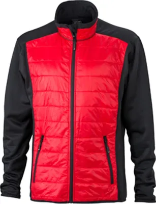 Produktbild von James & Nicholson JN593 Primaloft Jacke Herren Gr. S schwarz/rot/schwarz