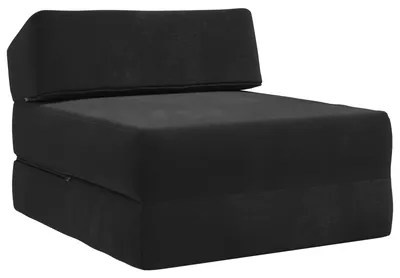 Zdjęcie produktu dla Składana Sofa Łóżko Czarny 60 x 70 x 41 cm tkanina