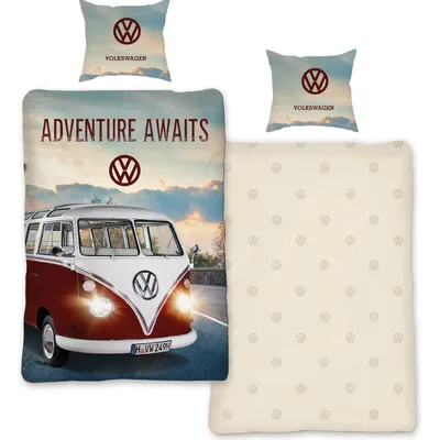 Produktbild von Skybrands Bettwäsche-Garnitur VOLKSWAGEN Größe 135x200+80x80 cm