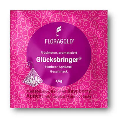 Produktbild von Floragold Früchtetee Glücksbringer®, 100er Pyramidenbeutel
