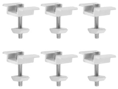 Solarmodul-Mittelklemmen, 6 Stück, Alu, für 40 mm Höhe, M8x50 mm