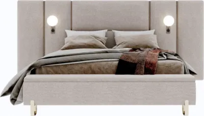 Produktbild von Polsterbett 180 x 200 cm Doppelbett Bettgestell mit Stauraum Sitzbank